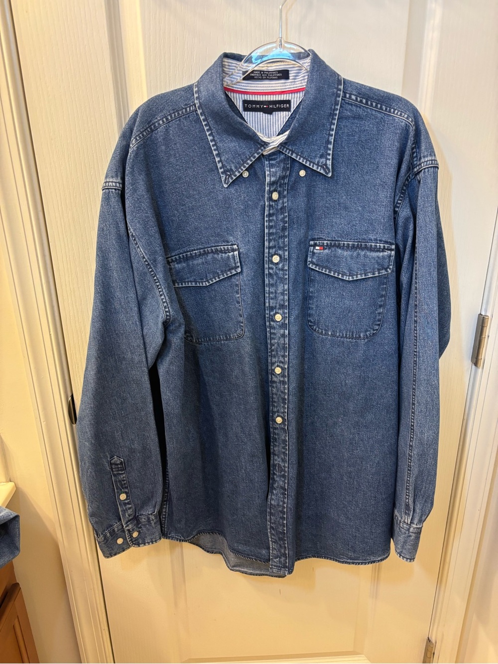 Tommy Hilfiger Dark Blue Denim Button-Down Workshirt
